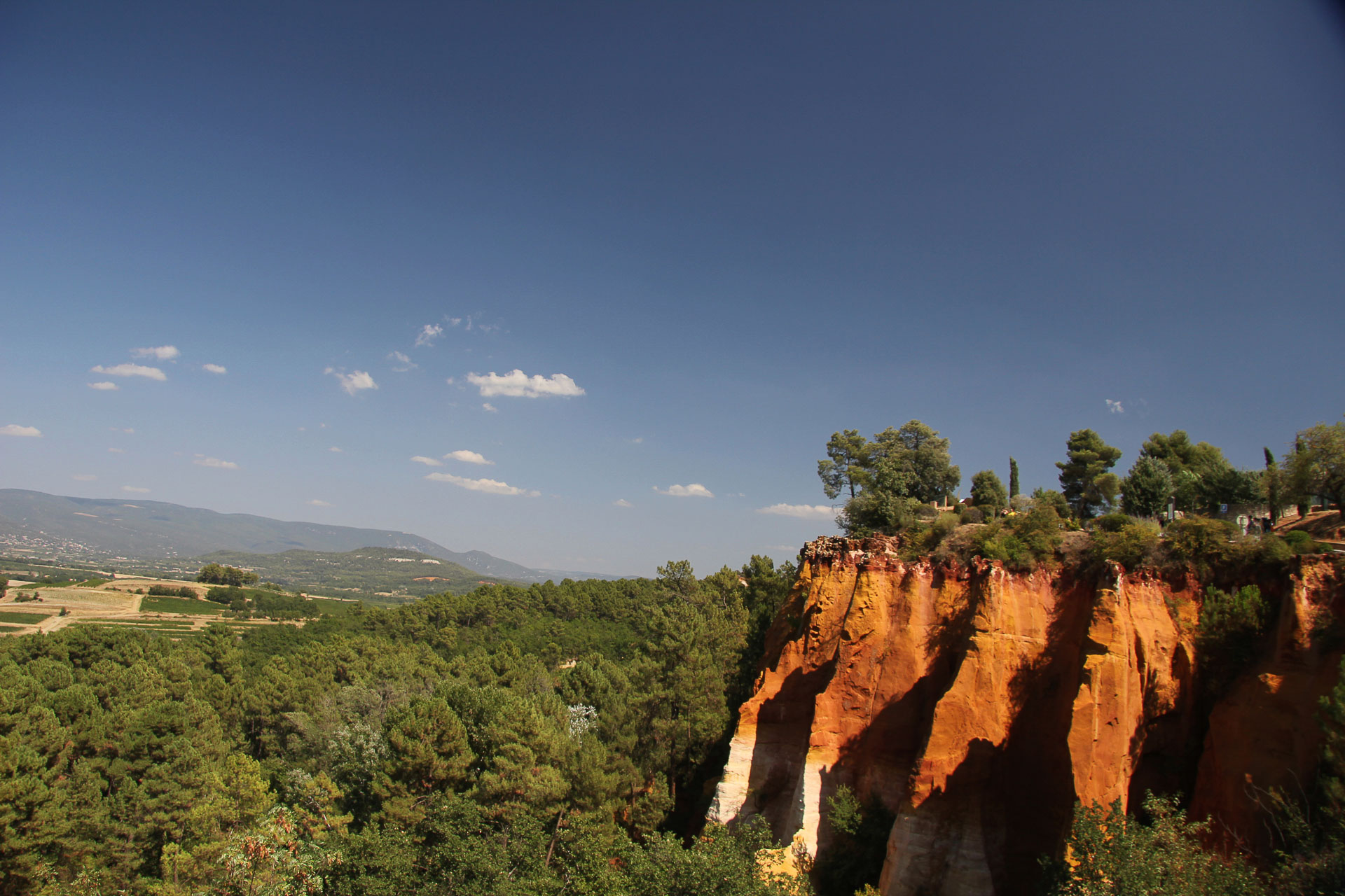 View of the ochres of Roussillon